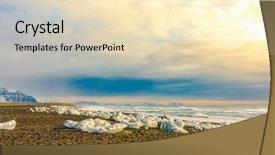  Presentation with winter ice - Audience pleasing slides consisting of ice cube breaking on black backdrop and a lemonade colored foreground