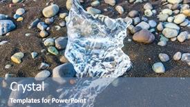  Presentation with winter ice - Presentation design featuring ice cube breaking on black background and a  colored foreground