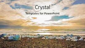  Presentation with winter ice - Theme enhanced with ice cube breaking on black background and a lemonade colored foreground