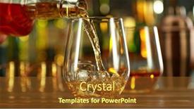  Presentation with alcoholic - Slide set having ice-cube-fall background and a tawny brown colored foreground