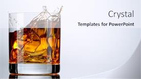  Presentation with freeze - Theme featuring ice-cube-falling-into-glass background and a sky blue colored foreground