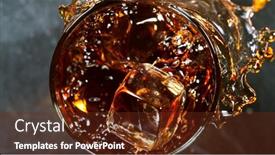  Presentation with whisky - Cool new presentation theme with ice-cube-falling-into-glass backdrop and a tawny brown colored foreground