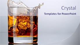  Presentation with whisky - Presentation theme enhanced with ice-cube-falling-into-glass background and a sky blue colored foreground