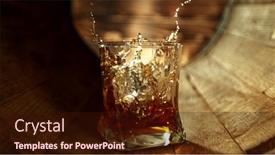  Presentation with whisky - Slides consisting of ice-cube-falling-into-glass background and a wine colored foreground