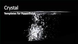  Presentation with cube - Audience pleasing slides consisting of falling into water causing bubbles backdrop and a black colored foreground