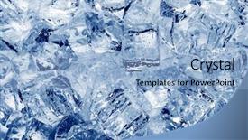  Presentation with fire and ice moving - Slide set enhanced with ice cubes close-up background background and a  colored foreground