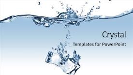  Presentation with earth dropping in water gif - Colorful slides enhanced with ice cubes dropped into water backdrop and a light blue colored foreground