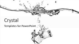  Presentation with water splash - Cool new theme with ice cubes dropped into water backdrop and a white colored foreground