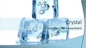  Presentation with ice - Presentation theme enhanced with ice cubes isolated on white background and a light blue colored foreground