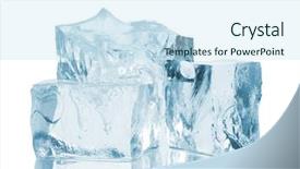  Presentation with ice blue - Audience pleasing presentation design consisting of ice cubes isolated on white backdrop and a sky blue colored foreground