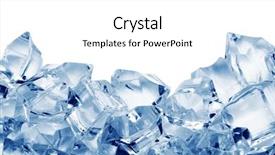  Presentation with ice refrigeration system - PPT theme featuring ice cubes isolated on white background and a white colored foreground