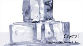  Presentation with ice - Presentation theme enhanced with ice cubes isolated on white background and a light blue colored foreground