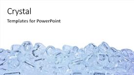  Presentation with ice - Amazing presentation theme having ice cubes isolated on white backdrop and a white colored foreground