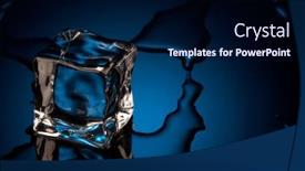  Presentation with ice blue - Audience pleasing theme consisting of ice-cubes-on-a-blue backdrop and a navy blue colored foreground