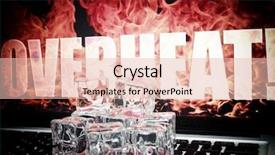  Presentation with flames - Colorful PPT layouts enhanced with ice-cubes-on-computer-keyboard backdrop and a lemonade colored foreground