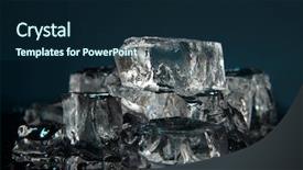  Presentation with dark blue coloured - Audience pleasing presentation design consisting of ice cubes on dark blue backdrop and a navy blue colored foreground