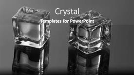  Presentation with ice - Presentation theme having ice-cubes-on-the-glass background and a  colored foreground