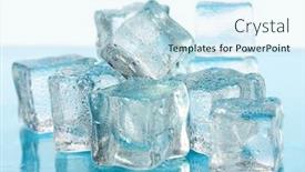  Presentation with ice - Colorful slide deck enhanced with fresh green peas with pink blossom on the white table backdrop and a mint green colored foreground