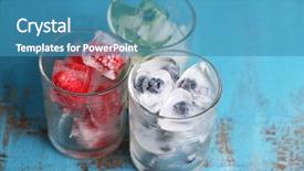  Presentation with mint - PPT theme consisting of senior couple sitting on the floor in front of illuminated christmas tree inside their house unpacking and trying on vr glasses background and a coral colored foreground.