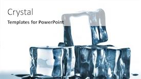  Presentation with water drops - Audience pleasing presentation theme consisting of ice-cubes-with-water-drops backdrop and a white colored foreground