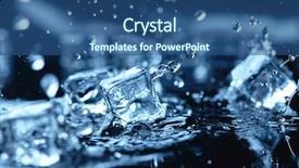  Presentation with cold water - Slide deck having ice cubes with water splash background and a  colored foreground