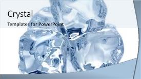  Presentation with ice - Amazing slides having ice cubes backdrop and a light blue colored foreground