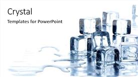  Presentation with ice - Presentation design featuring ice cubes background and a white colored foreground