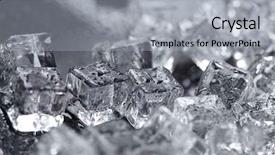  Presentation with ice blue - Presentation design having ice cubes background and a light gray colored foreground