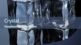  Presentation with ice - Presentation theme with ice cubes background and a ocean colored foreground