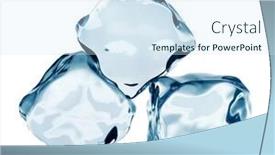  Presentation with ice - Presentation featuring ice-cubes background and a sky blue colored foreground