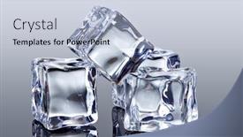  Presentation with ice - PPT theme having ice-cubes background and a lemonade colored foreground