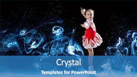  Presentation with figure skating - Audience pleasing slide deck consisting of ice dancing - little girl figure skating backdrop and a teal colored foreground