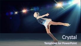  Presentation with figure skating - Presentation consisting of ice dancing - little girl figure skating background and a navy blue colored foreground
