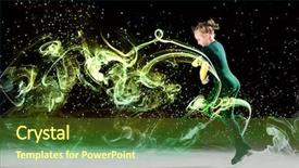  Presentation with figure skating - Slides featuring ice dancing - little girl figure skating background and a tawny brown colored foreground