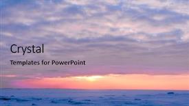  Presentation with ice - Slide set consisting of ice desert night is coming background and a  colored foreground