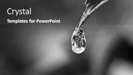  Presentation with drop - Presentation with ice-drop background and a dark gray colored foreground