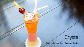  Presentation with dragon fruit - Beautiful PPT theme featuring ice earl grey rooi bos backdrop and a light blue colored foreground