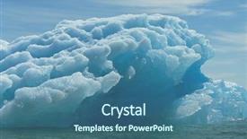  Presentation with ice hockey nhl - Audience pleasing PPT theme consisting of ice formation backdrop and a ocean colored foreground