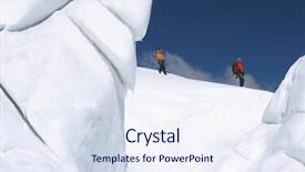  Presentation with ice mountain - Presentation with ice formations at a distance background and a sky blue colored foreground