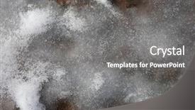  Presentation with winter ice - Beautiful slides featuring close up rut - ice from iced soil ground backdrop and a gray colored foreground