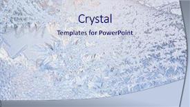  Presentation with winter ice - Presentation theme enhanced with ice glass - frosty natural pattern on winter background and a sky blue colored foreground