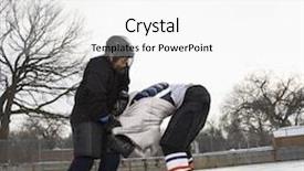  Presentation with ice hockey - Cool new theme with misconduct - ice hockey player boy roughing backdrop and a white colored foreground