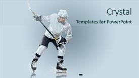  Presentation with ice hockey - Cool new PPT theme with ice hockey player backdrop and a lemonade colored foreground