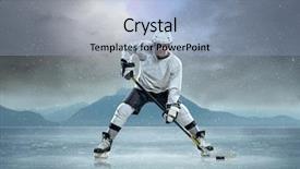  Presentation with ice hockey - Slides enhanced with ice hockey player background and a light blue colored foreground