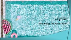  Presentation with villa - Slide set enhanced with ice hotel - watermelon lilo in the poolside background and a light blue colored foreground