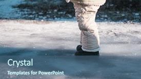  Presentation with poor child - Amazing PPT theme having ice in the yard poor backdrop and a ocean colored foreground