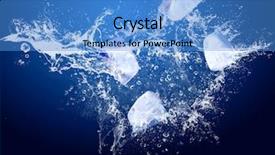  Presentation with blue drops - Slides having ice in water drops background and a teal colored foreground