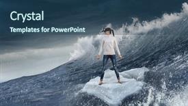  Presentation with entertainment - Amazing slide deck having ice innovation - most impressive entertainment technologies mixed backdrop and a  colored foreground