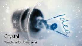  Presentation with snow - Amazing presentation theme having ice innovation - snow against filament spelling backdrop and a  colored foreground