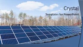  Presentation with solar energy - PPT theme featuring ice innovation - solar energy panel background and a light blue colored foreground